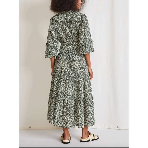 Apiece Apart Gracia Flamenca Dress green Micro Floral Boho - Picture 15 of 15